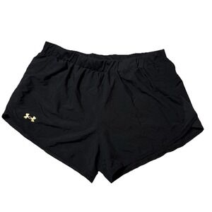 Under Armour HeatGear Women's Black Athletic Shorts XL Loose Fit Gym Running